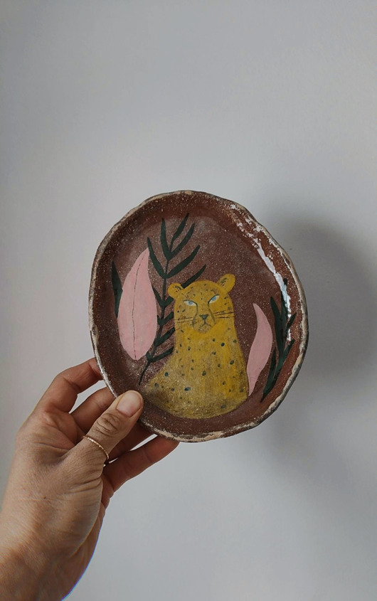 talerze, miski Lampart - talerzyk ceramiczny