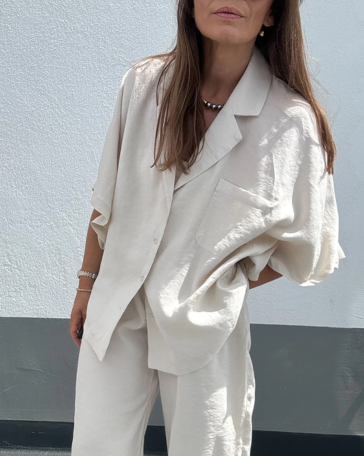 koszule damskie  Koszula Space modal oat milk