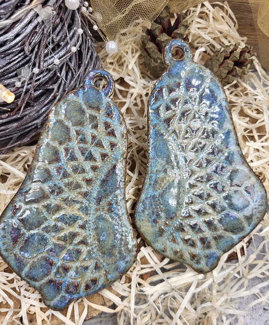 ozdoby choinkowe Zestaw ceramicznych zawieszek