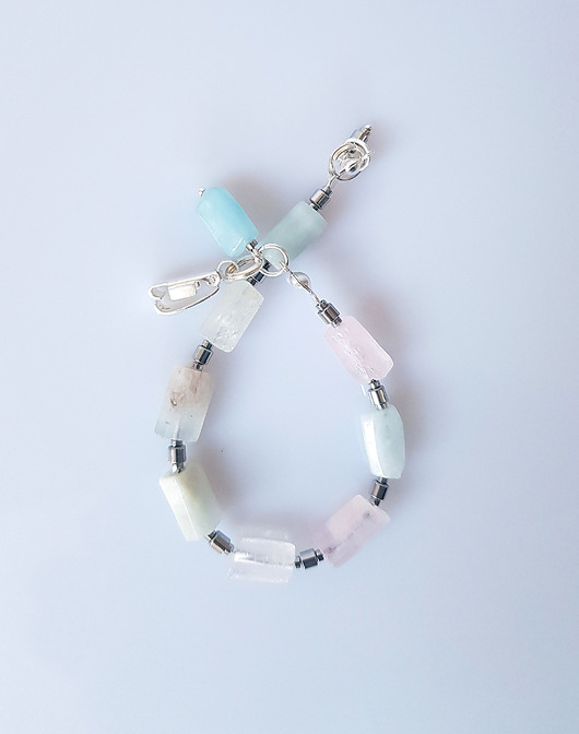 bransoletki z kamieni naturalnych Bransoletka Kolory Poranka z Morganitem