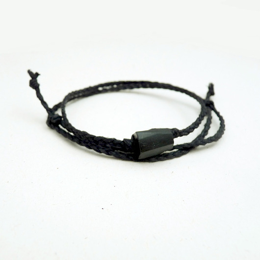 bransoletki na sznurku Turmalin surowy czarna bransoletka