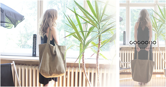 Big Lazy bag torba khaki / zieleń na zamek hairoo