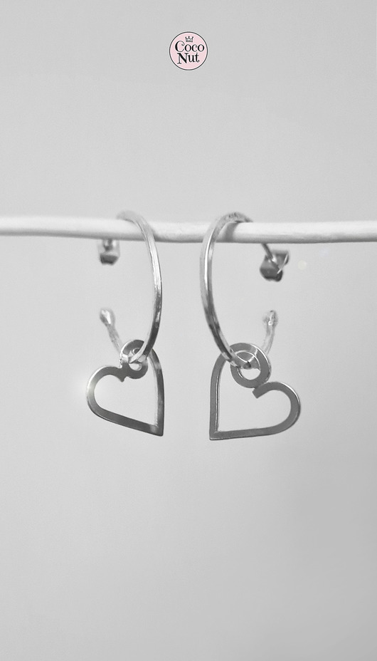 kolczyki srebrne LOVE Kolczyki srebro 925 lekkie walentynkowe