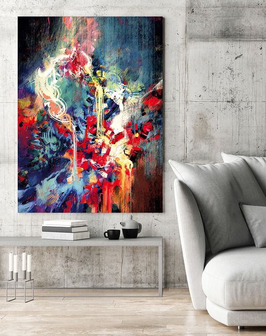 obrazy Obraz na płótnie - wielkolorowa abstrakcja