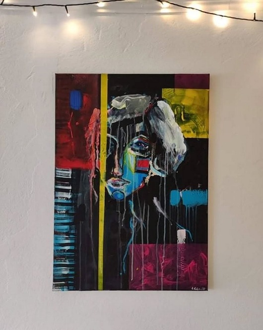obrazy Obraz na zamówienie kupującego - abstrakcyjna kobieta - 70x50 cm