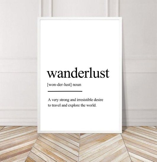 plakaty PLAKAT DEFINICJA wanderlust dla podróznika