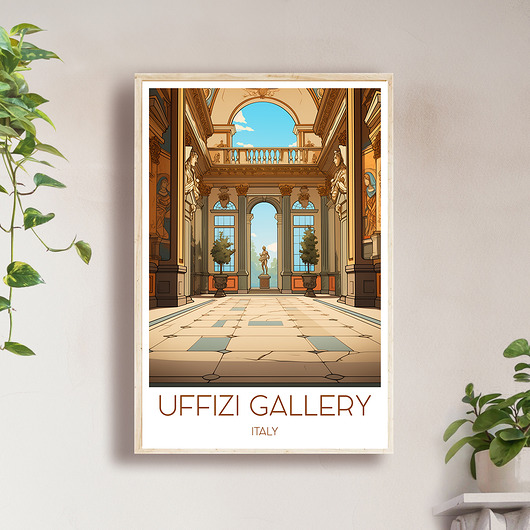 plakaty Włochy - Galeria Uffizi - Plakat, pamiątka dla podróżnika