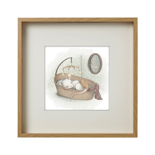 obrazy i plakaty do pokoju dziecięcego Plakat na narodziny do pokoju maluszka 30x30cm  Hi Little