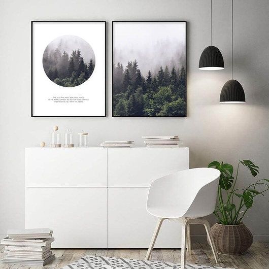 plakaty Skandynawski plakat "Natura w kole" A4 (210mm x 297mm)