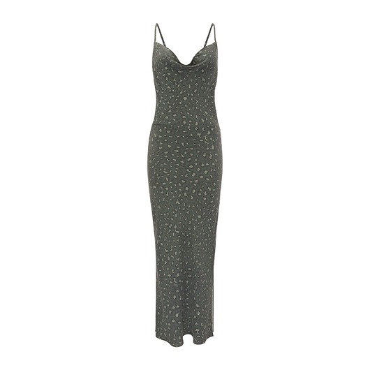 sukienki maxi damskie Sukienka Negroni Zielony Leopard Zielony Leopard
