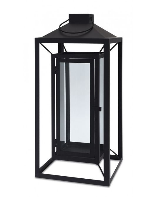 Latarnia Lampion Czarna Metalowa 53 Cm MIA home