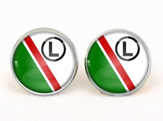 Kolczyki sztyfty Legia Warszawa - 0869 EGGinEGG