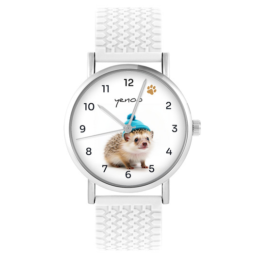 zegarki unisex Zegarek - Jeżyk - silikonowy, biały