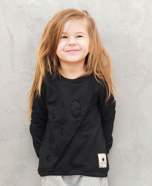 czarna bluza REBEL Z metra cięta