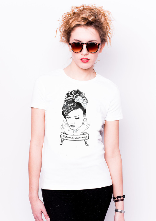 T-shirt damski - Fryzjerka ułożona AllbagAllprints