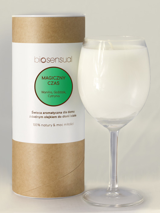 świece zapachowe Świeca do masażu i aromaterapii MAGICZNY CZAS 200g KIELICH