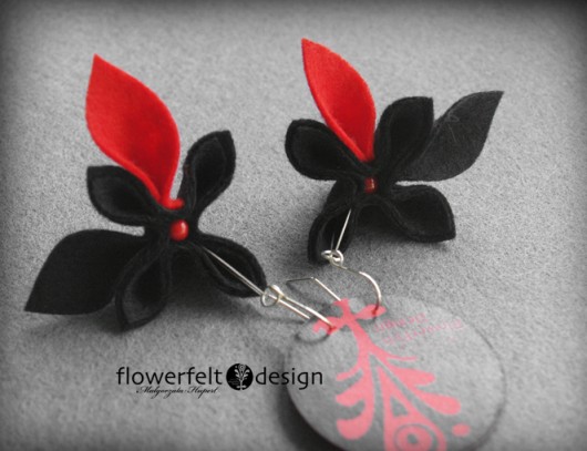 czerwone w czarnym    FlowerFelt Design