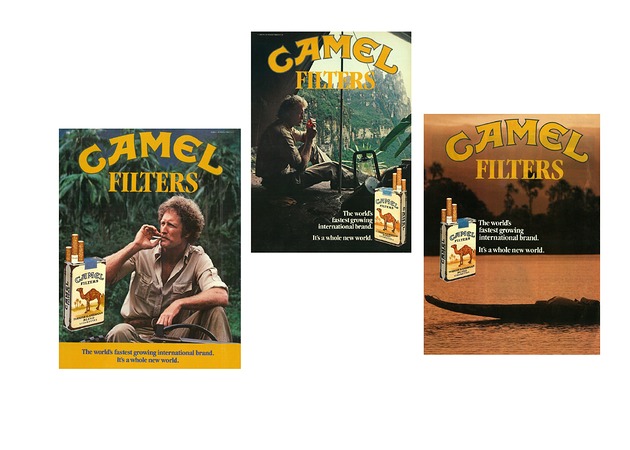 fotografia Zestaw trzech reklam papierosów CAMEL z lat 80tych - pilik cyfrowe