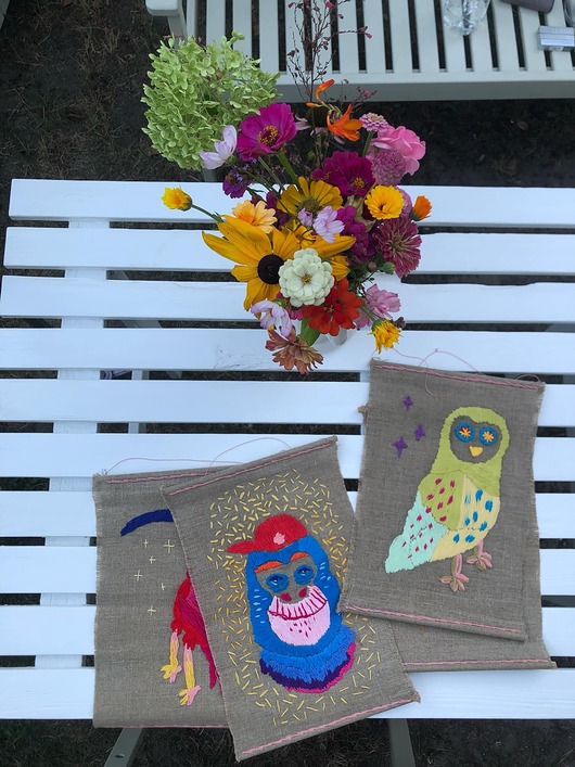 makramy Makatka "Żółta sowa"