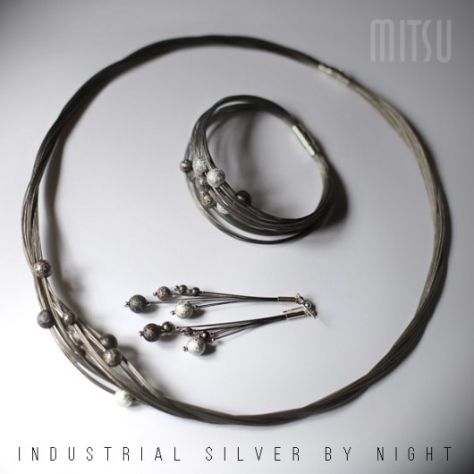 Komplet Industrial Silver BY NIGHT Mitsu