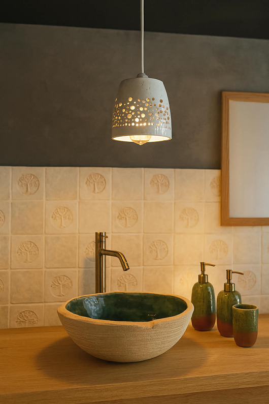 lampy wiszące Ręcznie wykonana ceramiczna lampa planetarium