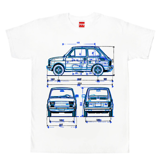 t-shirty męskie Koszulka FIAT 126 MALUCH X 3 tshirt
