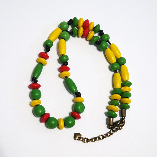 korale Koraliki Rasta - krótkie, drewniane