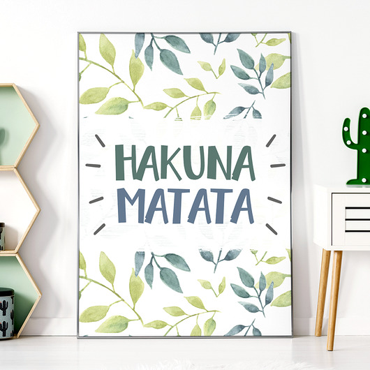 obrazy i plakaty do pokoju dziecięcego PLAKAT HAKUNA MATATA P074