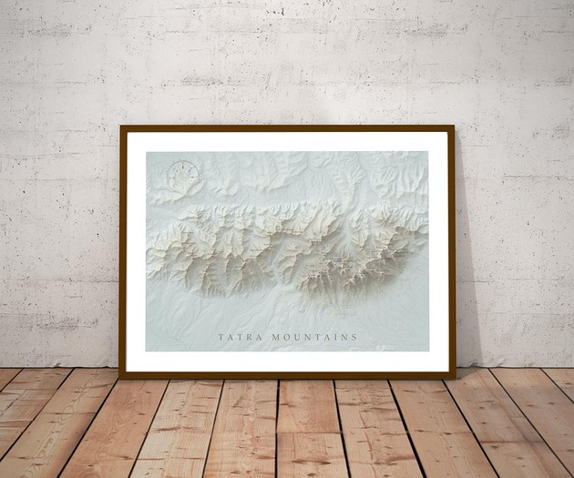 Plakat Tatry maps by P