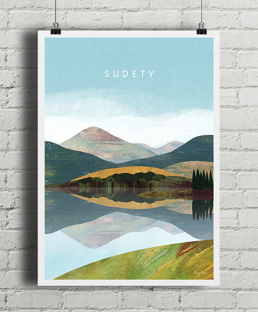 plakaty Plakat Sudety - widok z górami