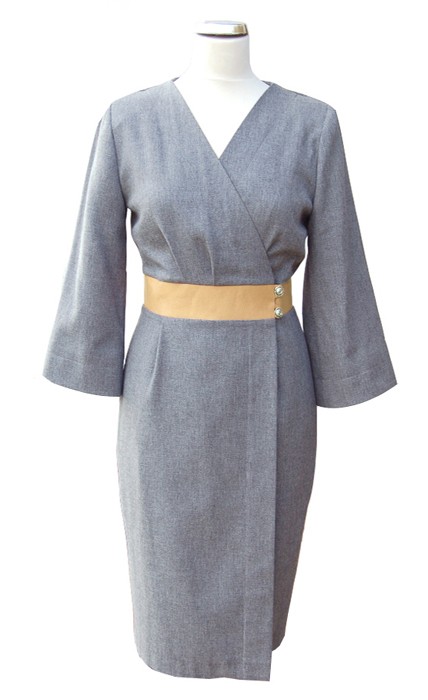 Grey envelope dress 42 Kasia Zapała