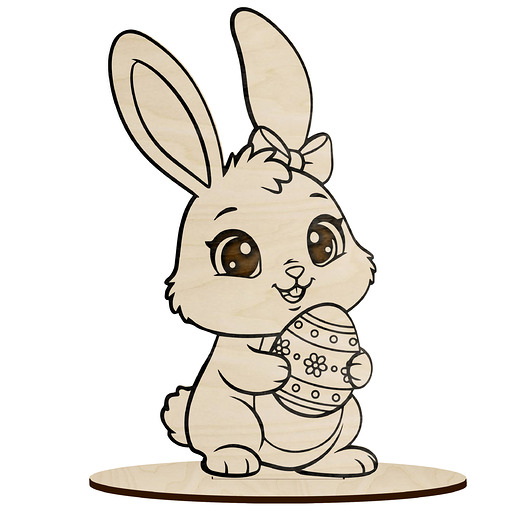ozdoby wielkanocne Zajączek Wielkanocny Drewniana Figurka do Malowania Kolorowanka dla Dzieci