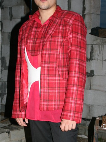 Marynarka męska, czerwona, SOUNDBOY Collection  KaStaniszewska
