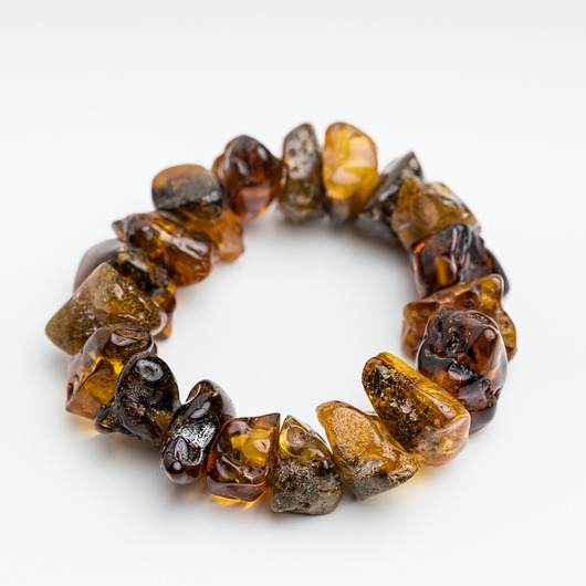 bransoletki z kamieni naturalnych Surowa bransoleta z bursztynu bałtyckiego - naturalny bursztyn