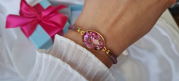 bransoletki na sznurku Bransoletka Dzika Marchew Na Różu