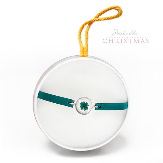 bransoletki ze szkła Christmas edition -Na szczęście - bransoletka stalowa