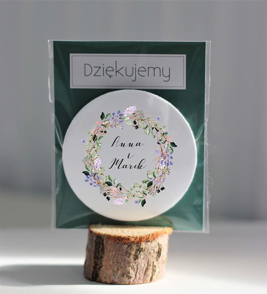 Magnesy -upominek dla gości 55szt -dowolny wzór polkastudio