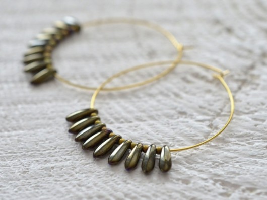 Gold hoops Made by Magda