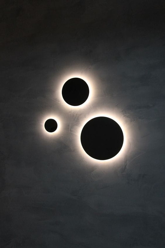 kinkiety Okrągły kinkiet LED Black