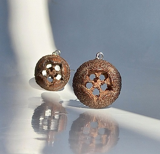 kolczyki drewniane Kolczyki eukaliptuski większe