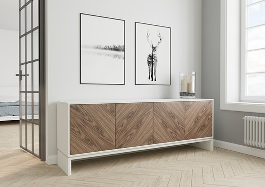 Designerska komoda ABATO 200-O  fornir orzech B2design