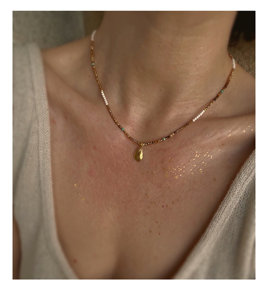 chokery Letnia Bryza- Naszyjnik z Turkusem i Jaspisem