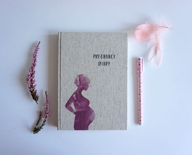 notatniki i albumy Pamiętnik ciąży Pregnancy Diary