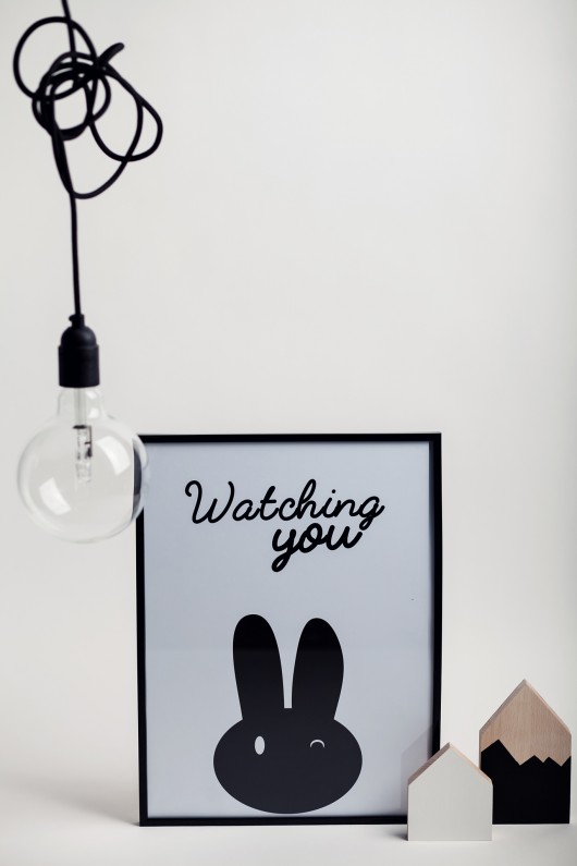 Plakat KROLIK skandynawki WATCHING YOU tralala studio