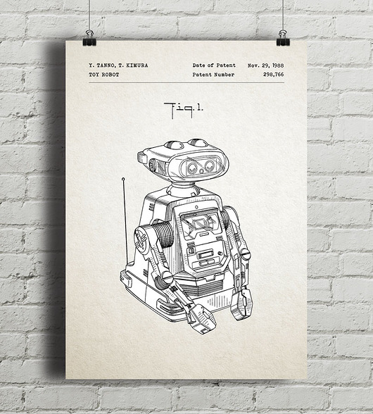 Plakat Robot - patent  minimalmill
