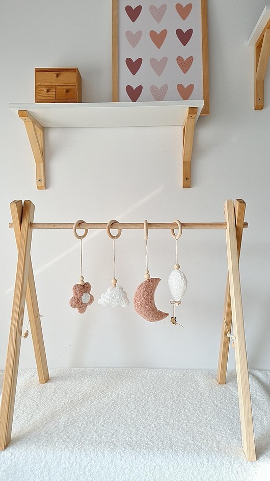 pokój dziecka - różne Baby gym stojak edukacyjny +4x zawieszki