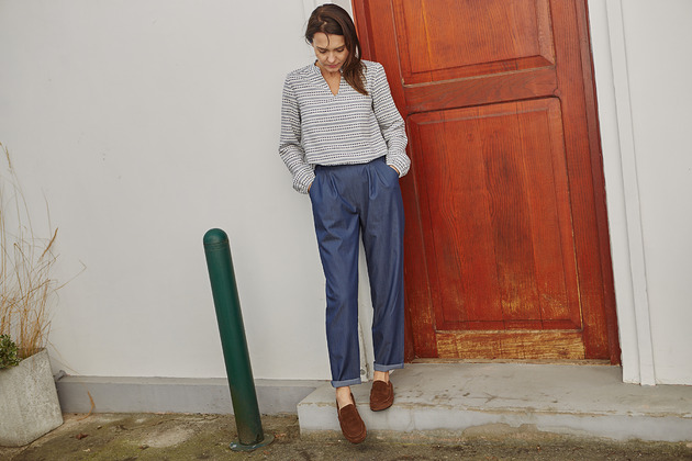 spodnie materiałowe damskie Spodnie Glenn Jeans