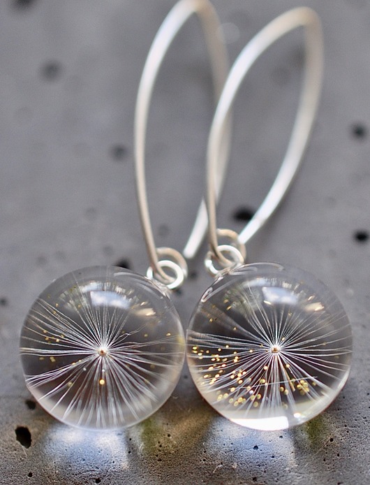 Kolczyki srebrne z gwiazdką dmuchawca Grol Jewellery