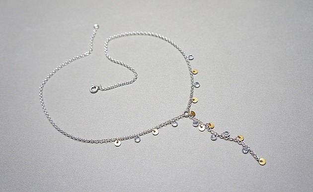 srebrne naszyjniki Choker - cyrkonie vol. 4 crystal - naszyjnik