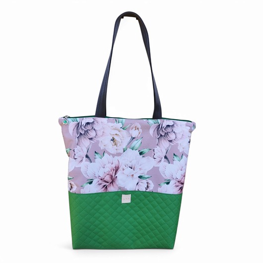 torby na ramię Torba shopper na zakupy wodoodporna shopperka torba na ramię piwonia peonia